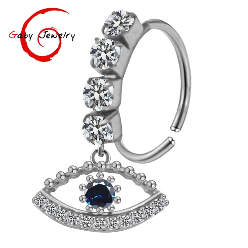 S&S Stainless Steel Dangle Hoop Nose Ring Collection | 66 Designs