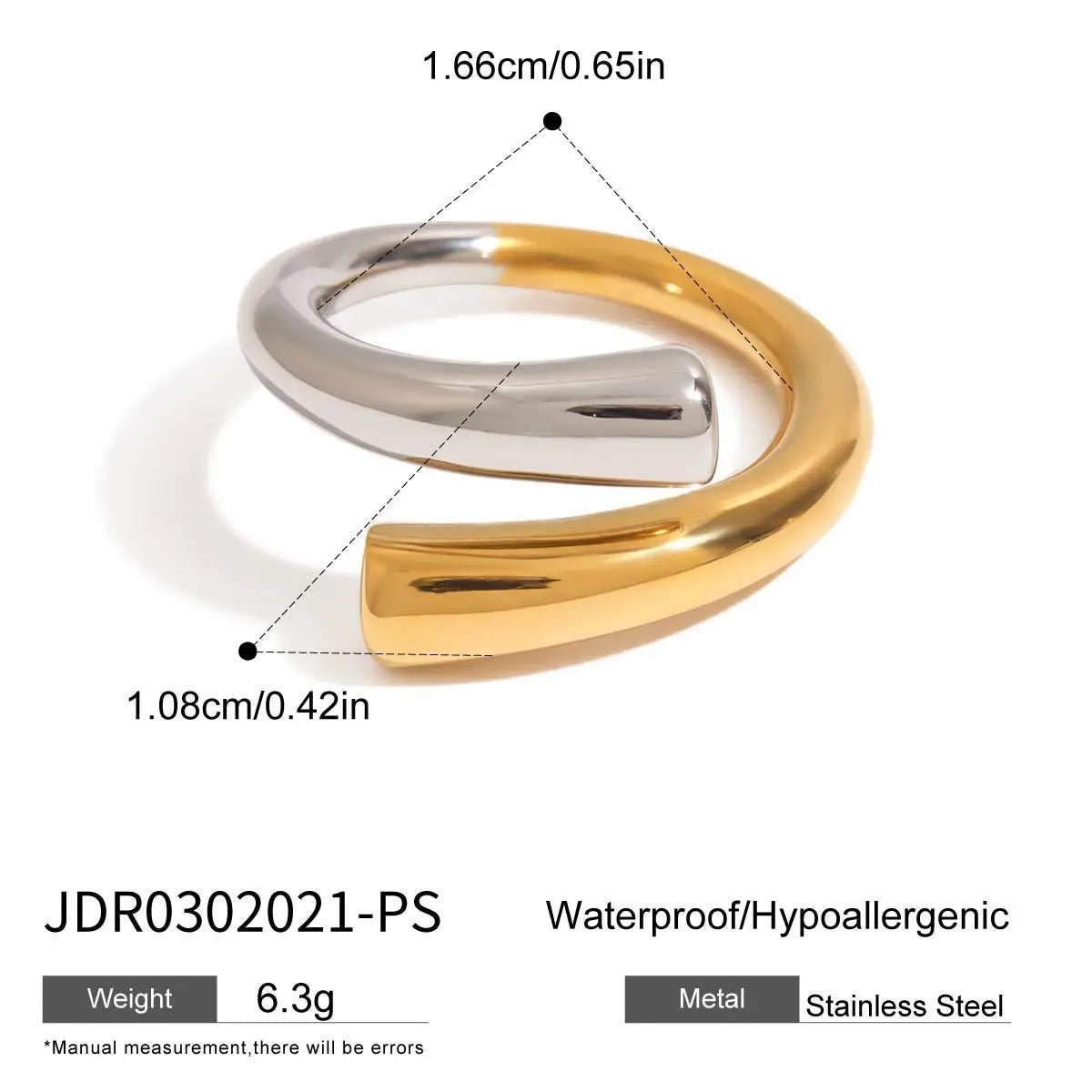 S&S Colour-Block Geometric Ring | Stainless Steel | S&S