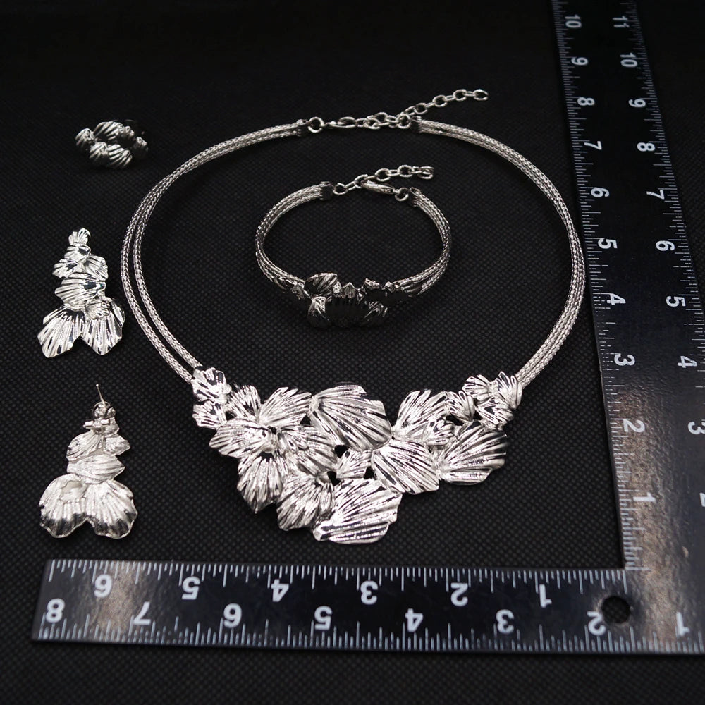 Zhuerrui Italiano Gold Designs Women Jewellery Set Party Fine Costume Jewelry Set Luxury Big Necklace Jewellery Sets X0007930