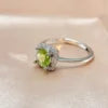 REDheart Factory 925 Sterling Silver Natural Peridot Minimalist Jewelry Set Fashion Bridal Custom Luxury Fine Party Gift