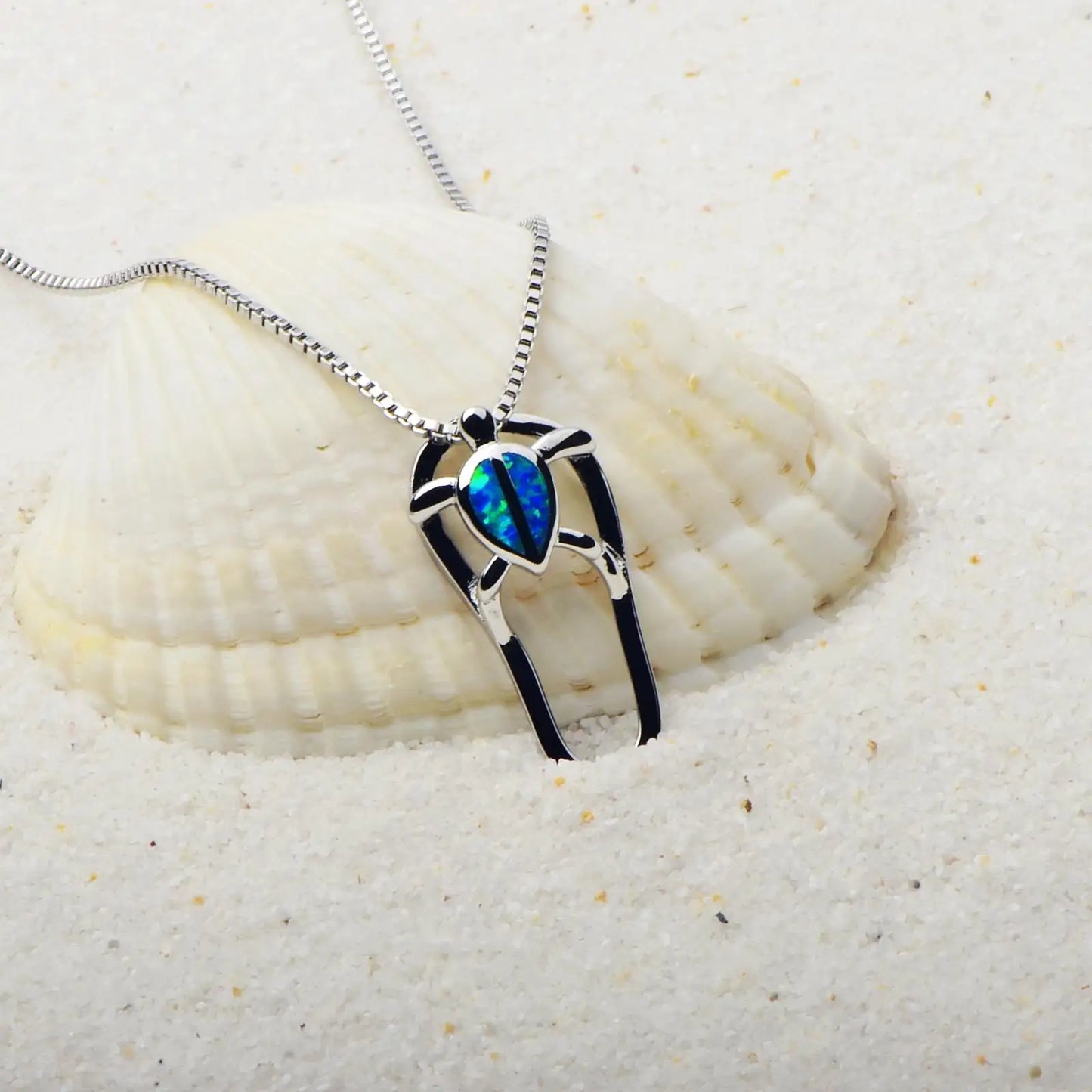Animal Geometric Minimalist Silver Plated Opal Copper Box Chain Christian Necklace Aobao Gift