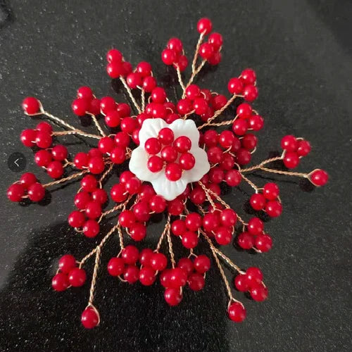Red Coral Natural Pearls Fashion Accessories Set Fine Woman Ring Earrings Necklace Luxury Customized Jewelry Wedding