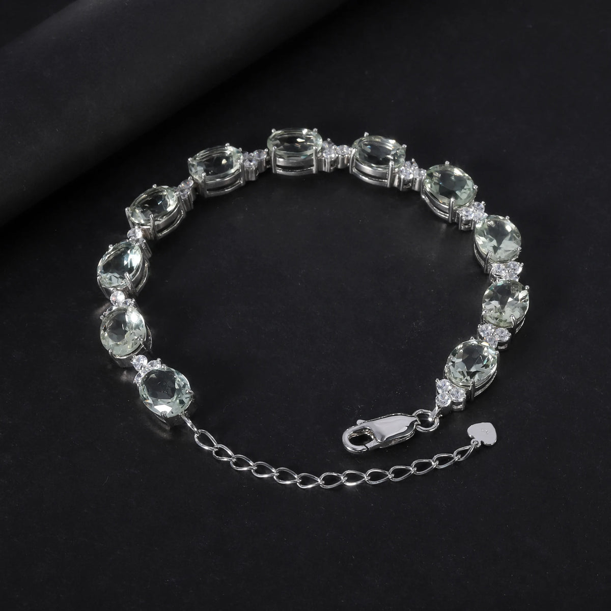 ArtistA Abiding Delicate Factory Great Price Green Amethyst Prasiolite Gemstone 925 Sterling Silver Fine Jewelry Sets for Women