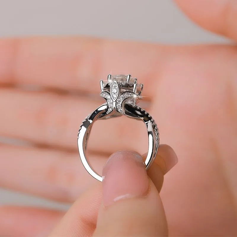 Nabest Women's GRA Certified VVS Colors Moissanite 925 Sterling Silver Engagement Bride Ring Fine Jewelry Manufacturing