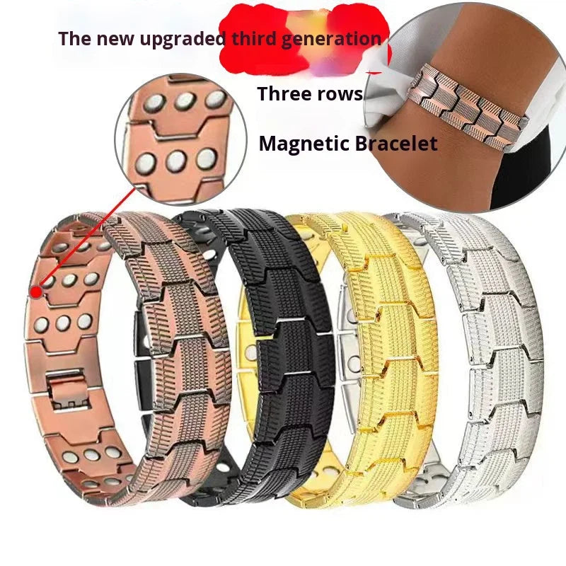 NewLife - Magnetic Vintage Zinc Alloy Three-Row Bracelet