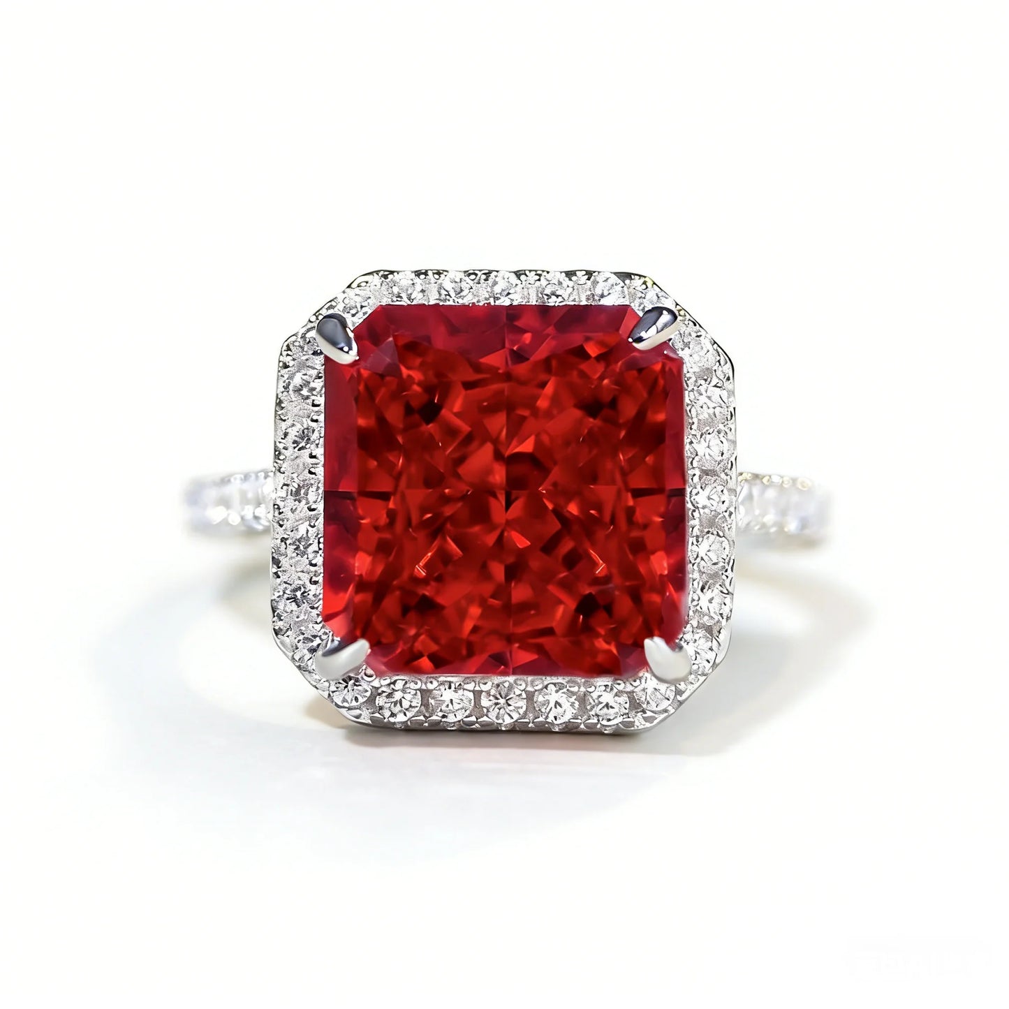 Wholesale Custom 925 Sterling Silver Ruby Rings Women Anniversary Wedding Red 5A 8A Zirconia Rings Jewelry Supplier Manufacturer