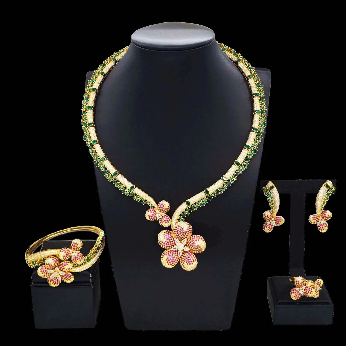 BrasZhuerrui Beautiful GoldPurple Grs Jewelry Set Cheap Een Necklace Jewelry Sets Latest Women's Christmas Gifts HZ23073186