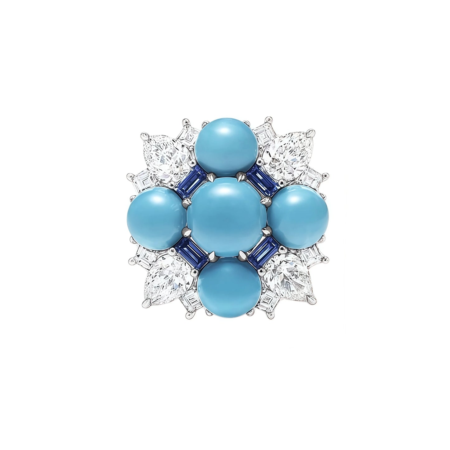 MUSHAN Jewelry Factory 925 Sterling Silver Rings Luxury High Carbon Diamond Blue Pine Fine Jewelry Ring for Women Anniversary