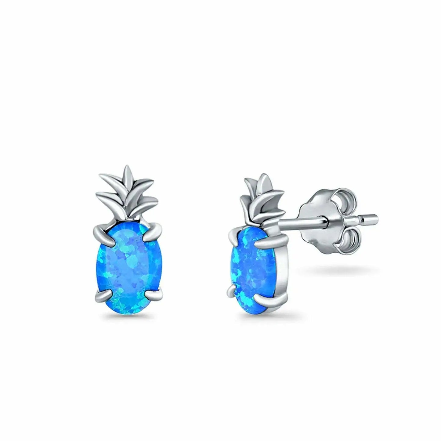 Ins Hot Selling Popular Hawaiian Style Pineapple Opal Earrings Cute Girl Pineapple Earrings Opal