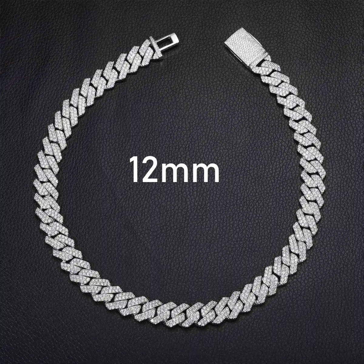 Wholesale Hip Hop Jewelry Fashion 8mm-22mm Gold Plated Brass Prong CZ Diamond Iced Out Cuban Link Chain Necklace for Men Women