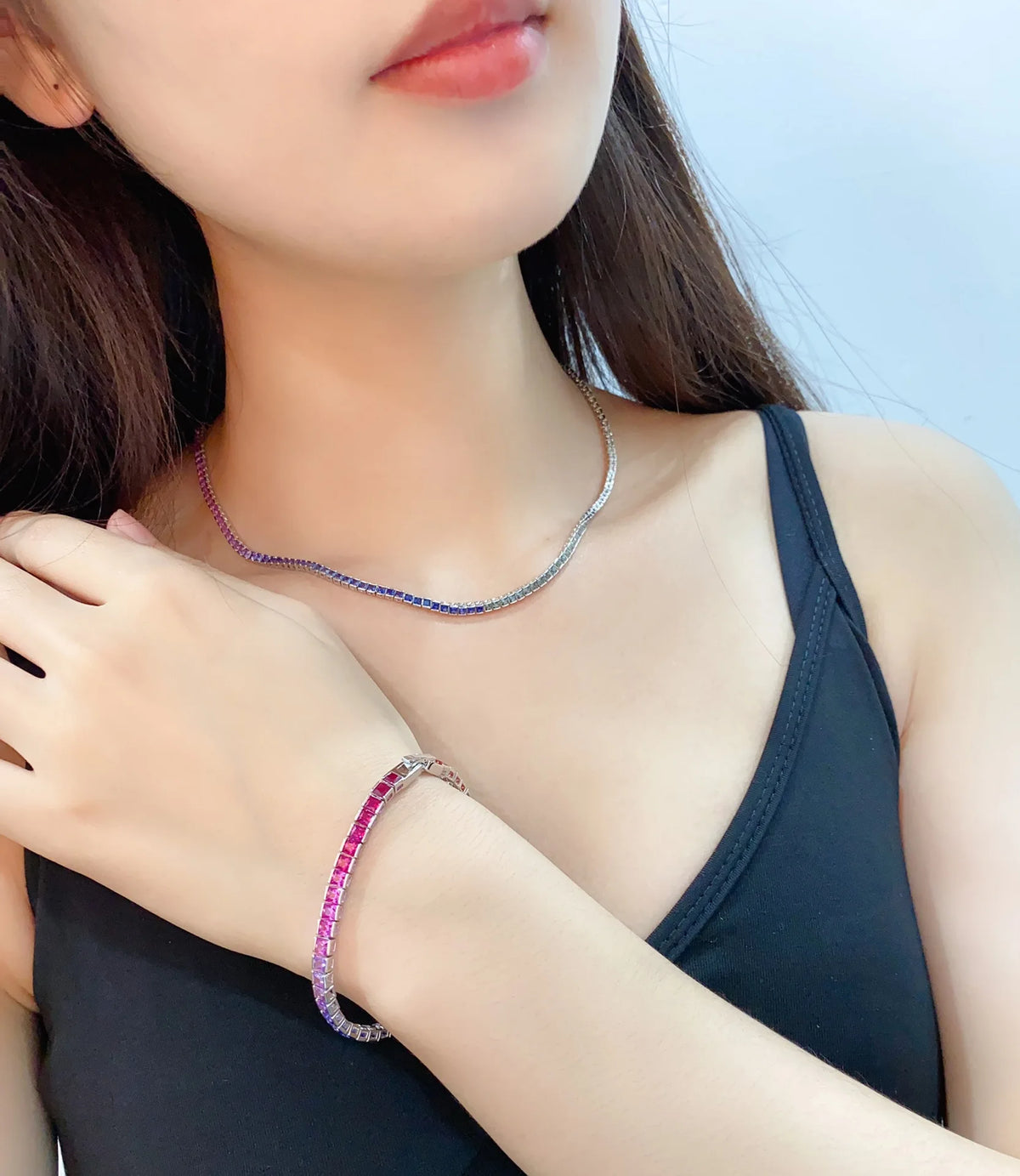 BiG-BOSS Classic Multicolor S925 Sterling Silver Pendant Necklaces Rhodium Plated Unisex Fine Jewelry Link Chain Wedding Gift ODM OEM