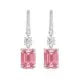 MUSHAN Jewelry Factory 925 Silver 8*11 High Carbon Diamond Earrings Rectangular Chamfered Flat 4 Carat Ear Hooks for Women