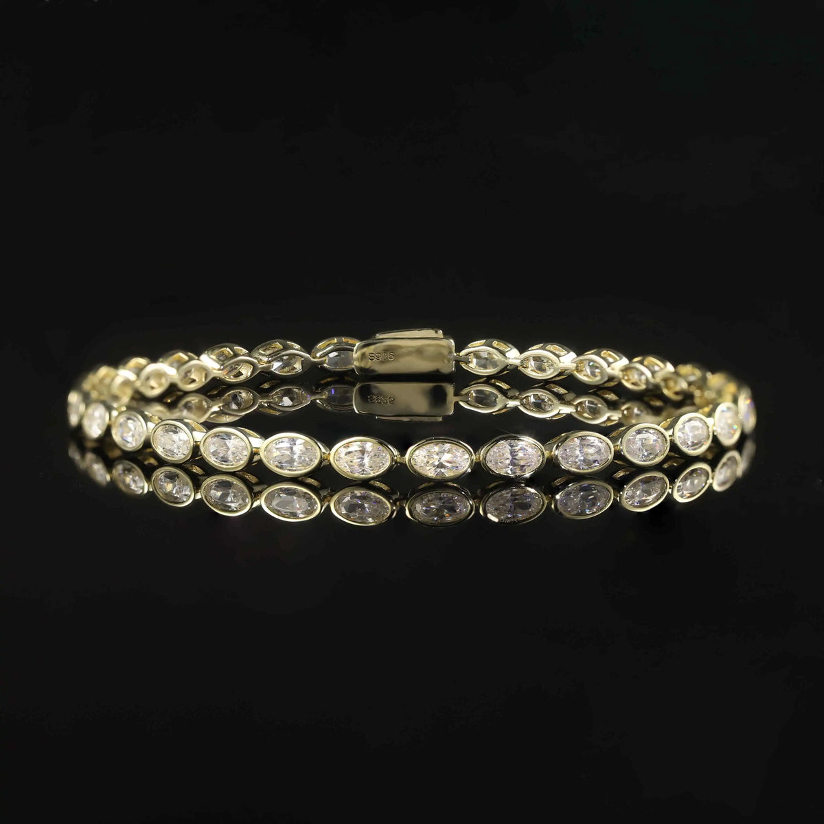 Gemfiori Abiding OEM ODM Unique Design Fancy Multi-shape Cut Tennis Bracelet 925 Silver Solid Gold Custom Stone Tennis Bracelet