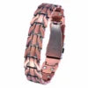 Magnet Jewelry Pure Copper Magnetic Therapy Jewelry Vintage Double Row Dragon Pattern Chain Link Bracelet with Clasp, Wholesale