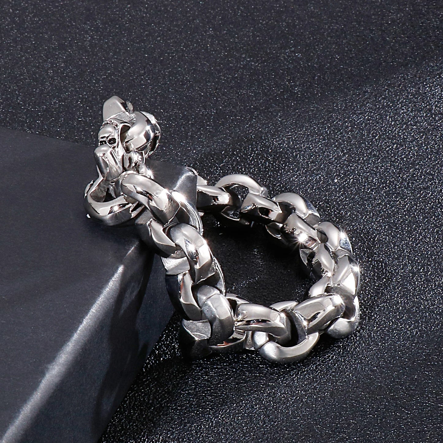 KALEN Jewelry Charm Stainless Steel Link Chain Ankle Bracelets Bangle Men