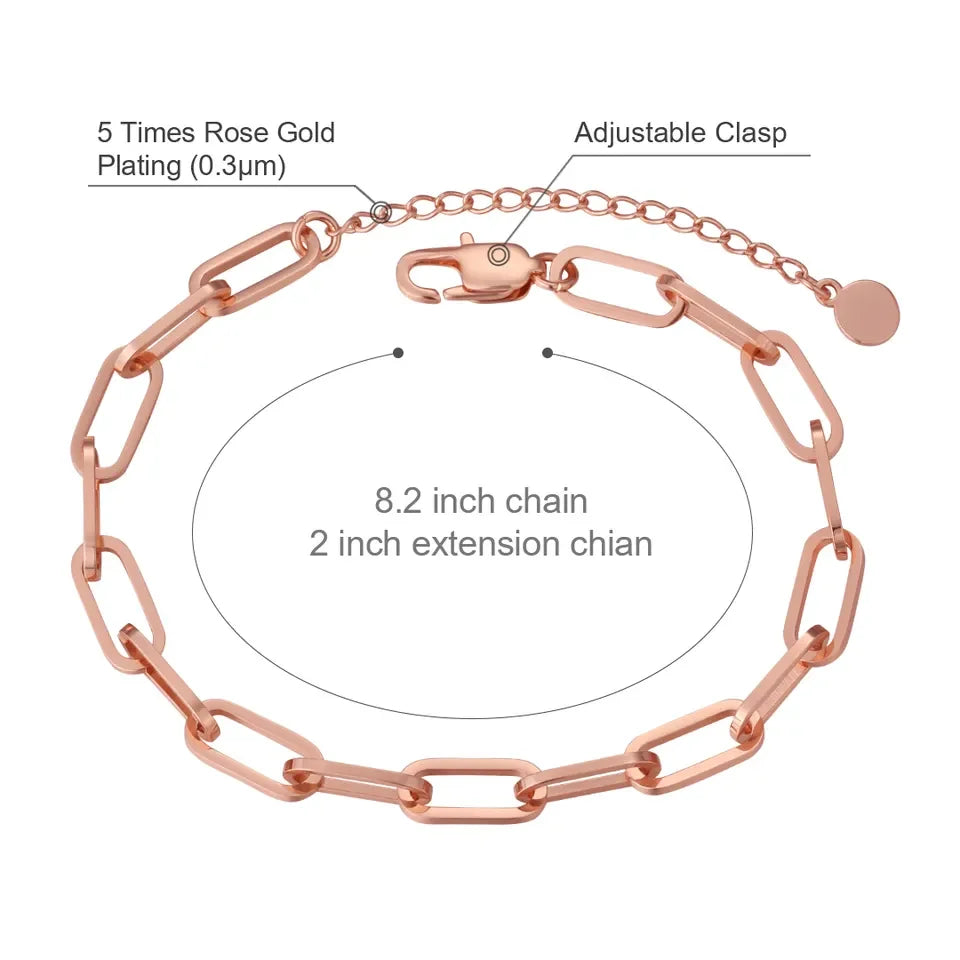 New Design Ladies Sexy Hotwife 6mm Paper Clip Anklet Sets Thin Gold Foot Jewelry Bracelet Link Women Stainless Steel Anklet
