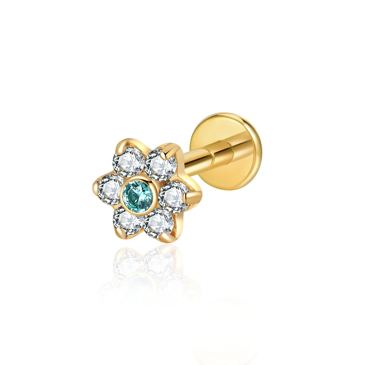 S&S ASTM F136 Titanium Zircon Labret & Nose Stud | Gold & Silver | 8 Designs