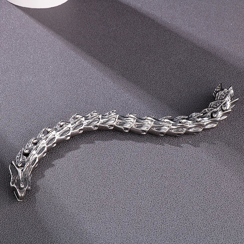 REBEL Punk Jewelry Stainless Steel Fashion Bracelets Bangles Grotesque Links Bracelet for Men