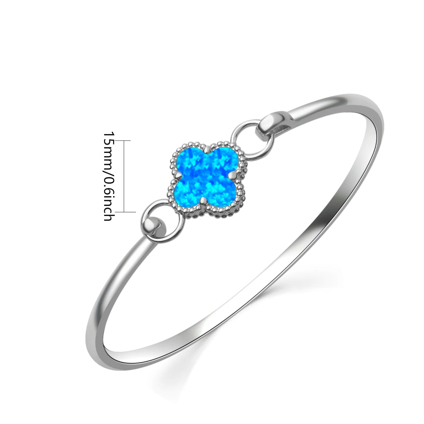 Opal Hawaii Auboo Leaf Bracelet Plated Women's Trendy Cuff Bracelet Handmade Inlaid Opal for Anniversary Wholesale