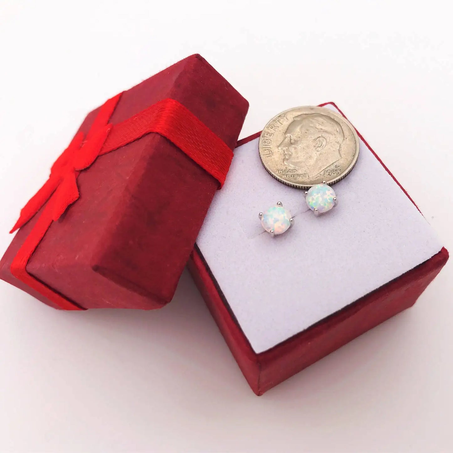 Aobao Viral Opal  Earrings | Accent Silver Plated Women's Engagement Jewelry-Trendy Bulk