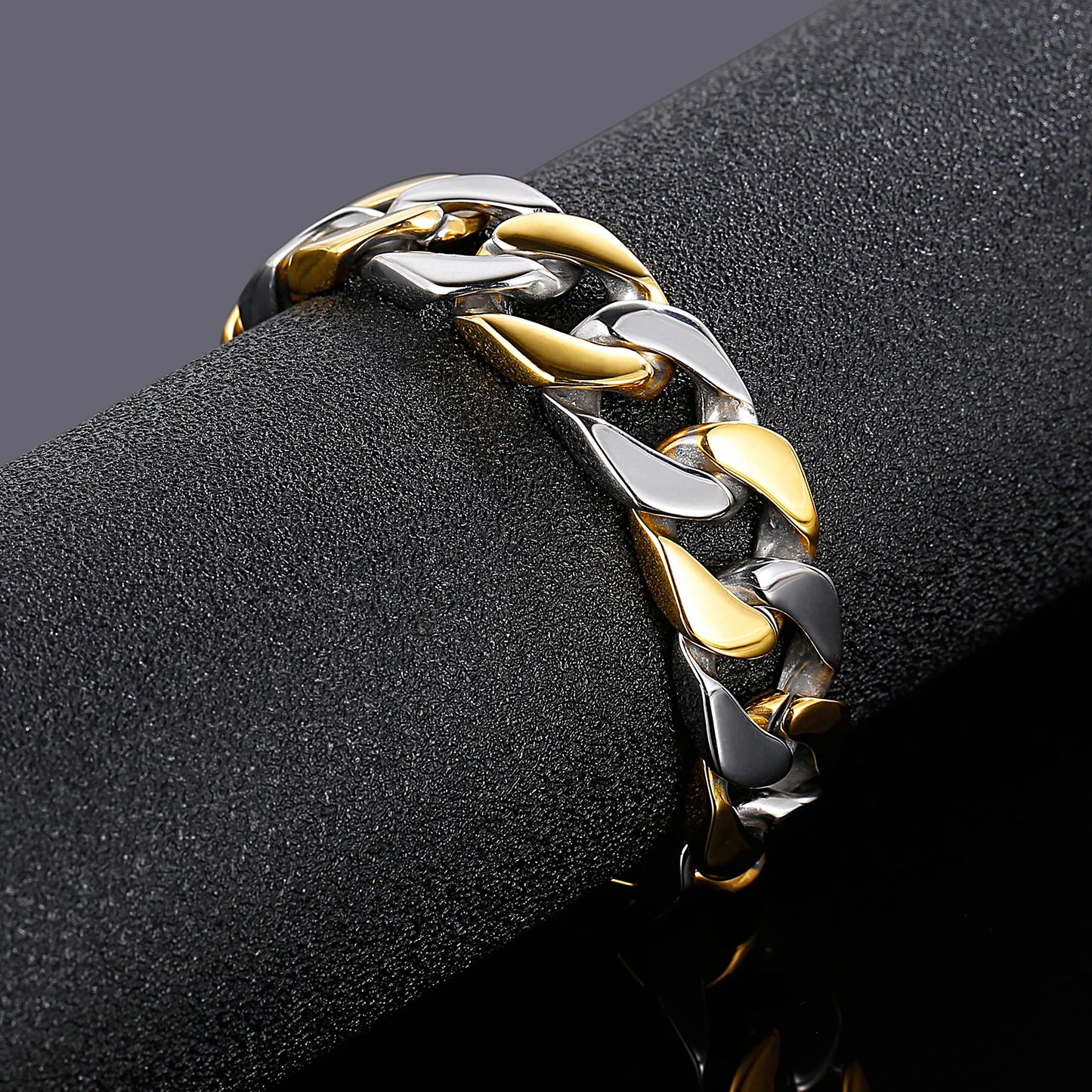 KALEN Punk Stainless Steel Intermediate Gold Jewelry Bracelet