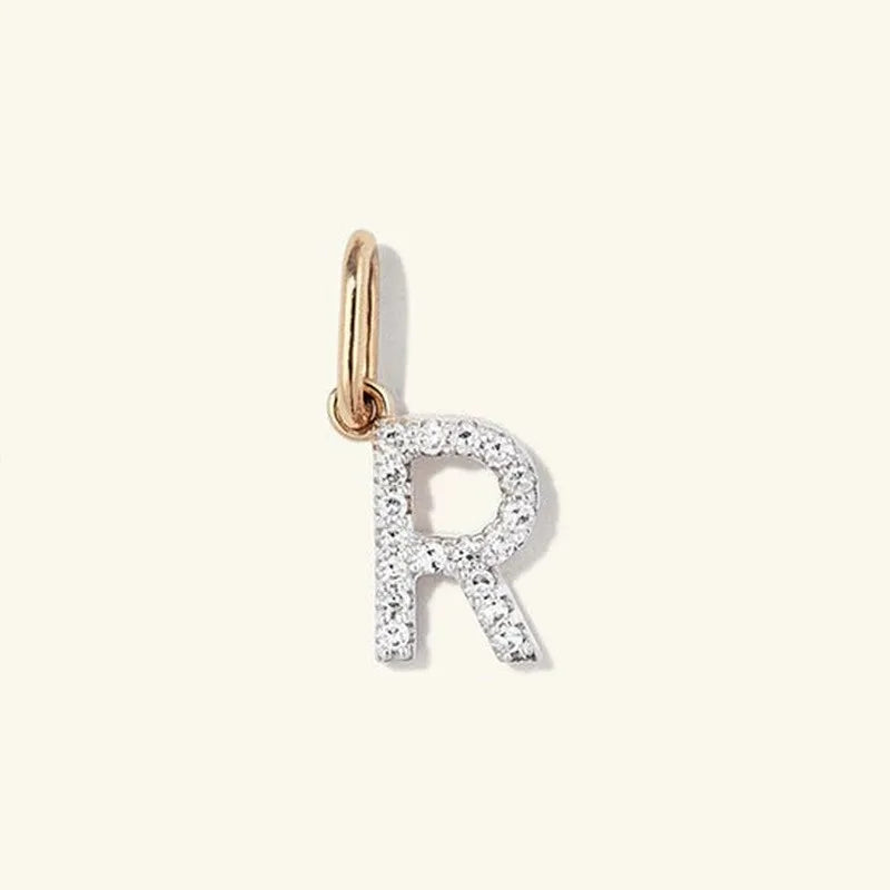 REDheart Fashion Jewelry 925 Sterling Silver Full Zircon Sparkling 26 Letters Pendant Necklaces Women Luxury Silver Necklace