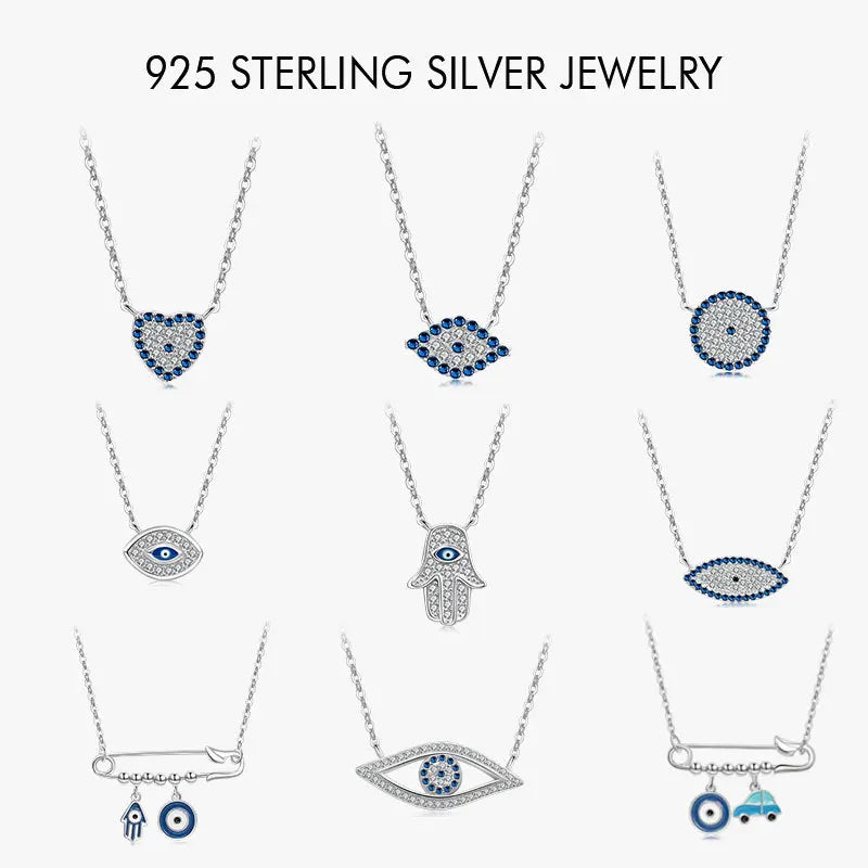 REDheart Gemfiori New Hot 2025 Fine Jewelry 925 Sterling Silver Hip-hop Eye Jewelry Set Personalized Design Unique Necklace Jewelry