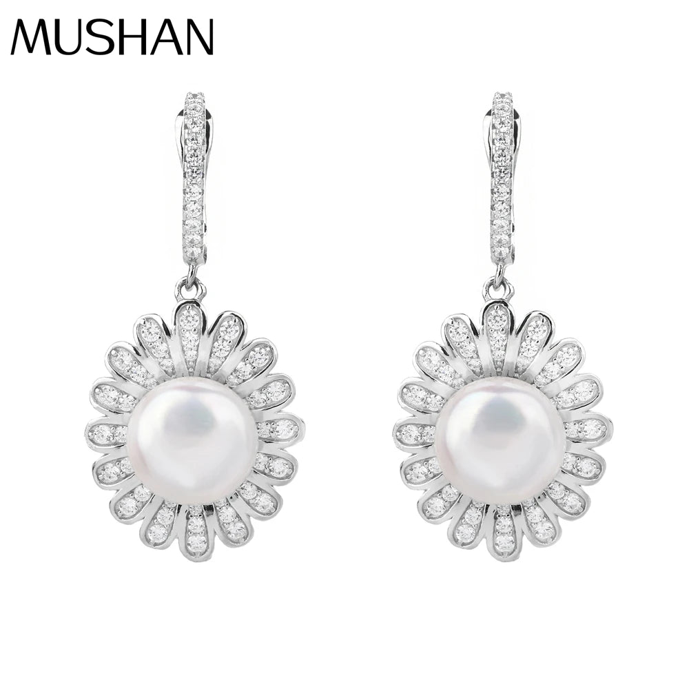 MUSHAN Jewelry Factory Pearl Earrings S925 Gold-Plated Cross-Border Bestseller From Europe and America Pearl Stud Earrings