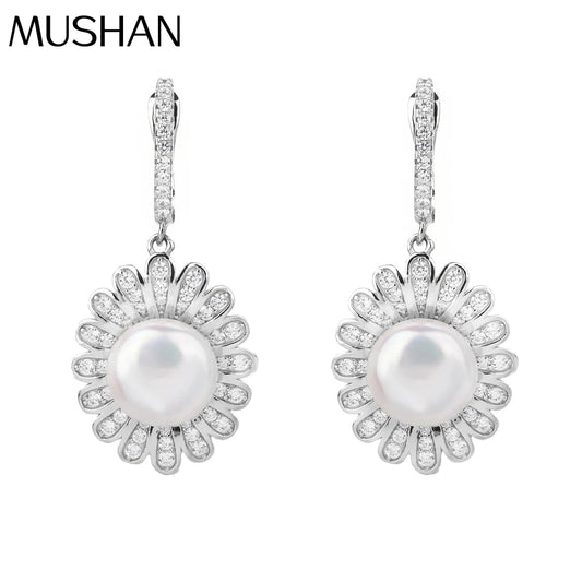 MUSHAN Jewelry Factory Pearl Earrings S925 Gold-Plated Cross-Border Bestseller From Europe and America Pearl Stud Earrings