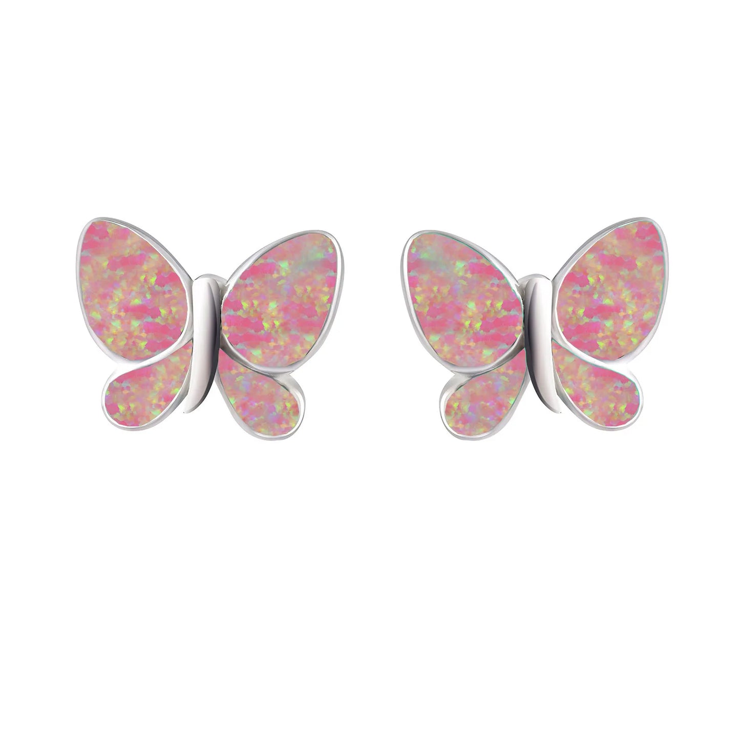 Vibrant Butterfly Opal Butterfly Earrings Fire Opal Wings & Sleek Frame Design | Whimsical Daily Jewelry Bulk Gifts