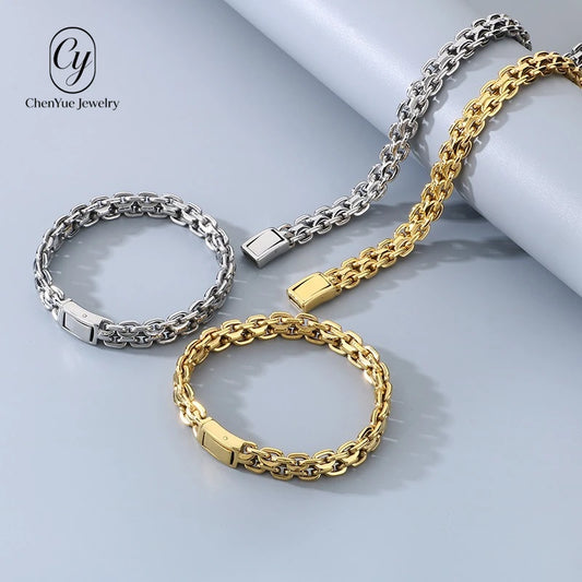 REBEL 10mm Interlocking Link Stainless Steel Jewellery
