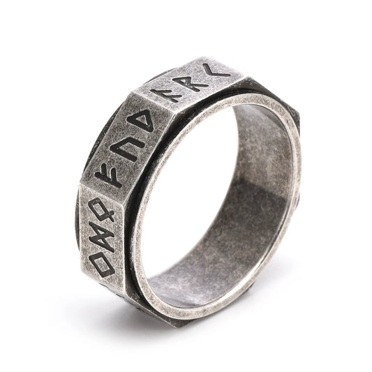 NEWLiFE REBEL Daybreak Frame Viking Ring in Stainless Steel