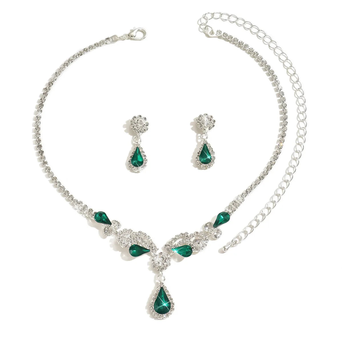 S&S HY New Trendy Crystal butterfly Necklace and Earring Set - Jewelry - Luxury Wedding