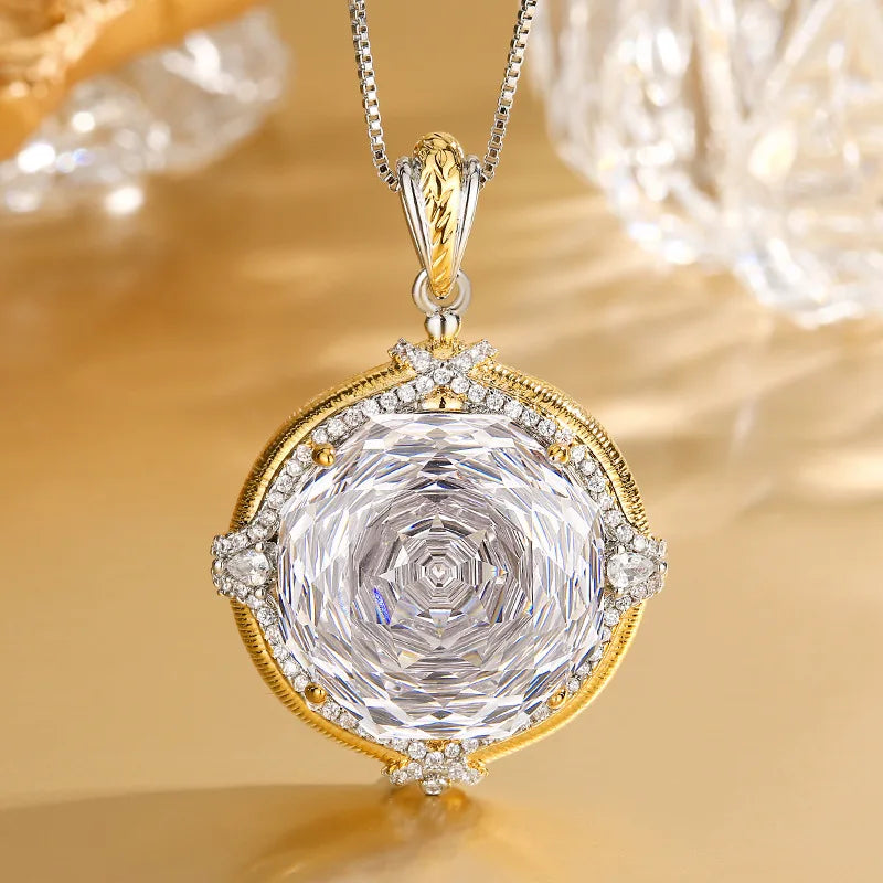 Gemfiori Fashionable Temperament Light Luxury Full of Exquisite Zirconium Elements Earrings Necklaces Rings Set of Accessories