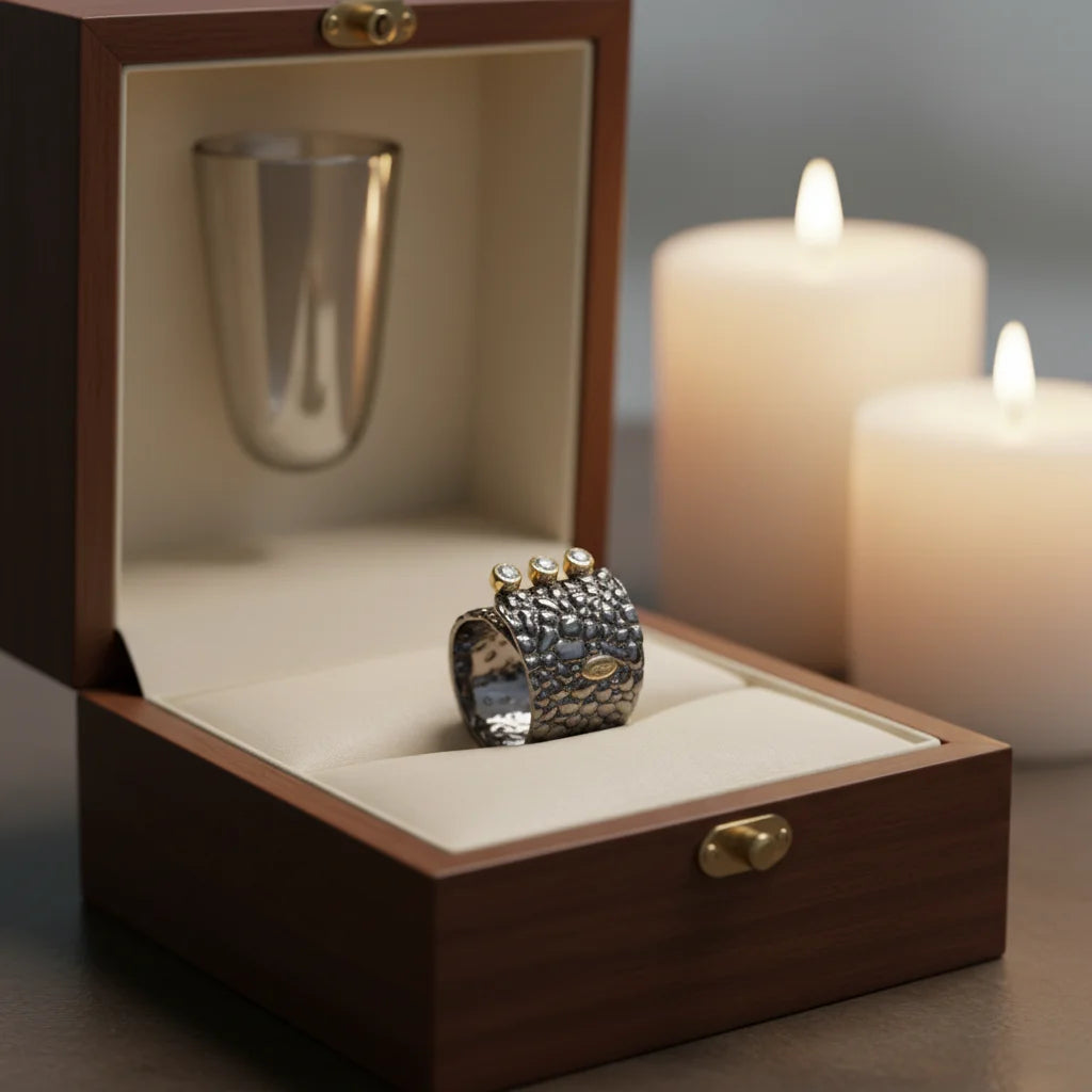 Fancy Black Ring 925 Sterling Silver Ring Jewelry for Party