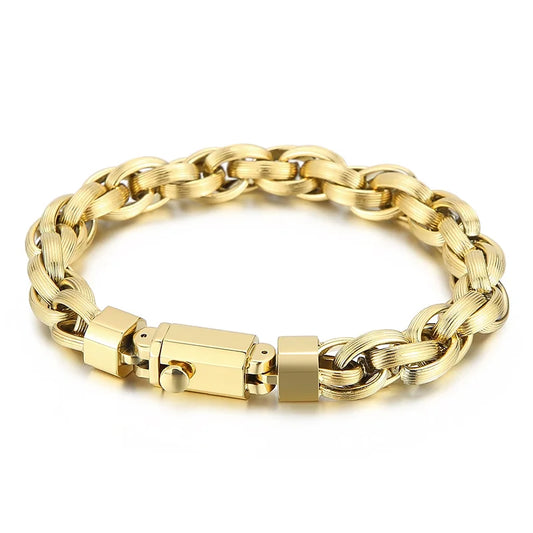 KALEN Fashion 235mm Hip-Hop Stainless Steel Chain Bracelets for Men