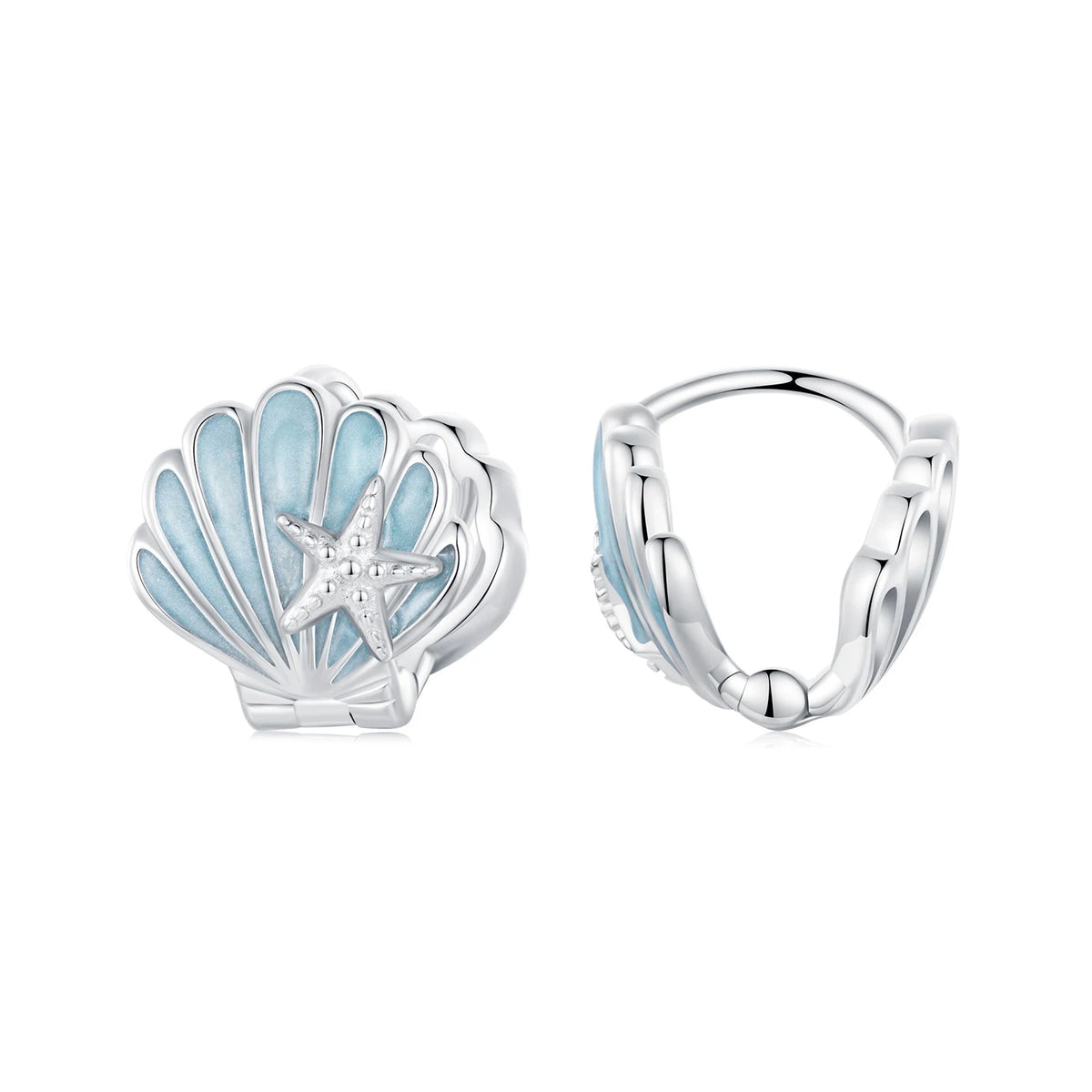 Qings Fashion Sterling Silver Jewelry Sets Fine Jewelry Marine Blue Ocean Conch Shell Turtle Bracelet Necklace Ring Earrings Set