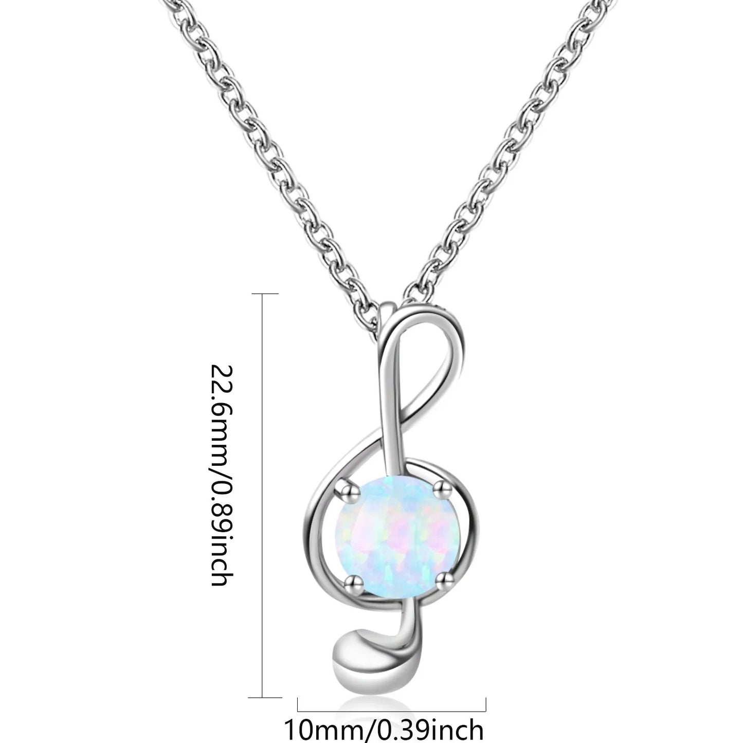 Aobao Silver Plated Copper Alloy Minimalist Geometric Opal Lab Created Lariat Necklace for Women