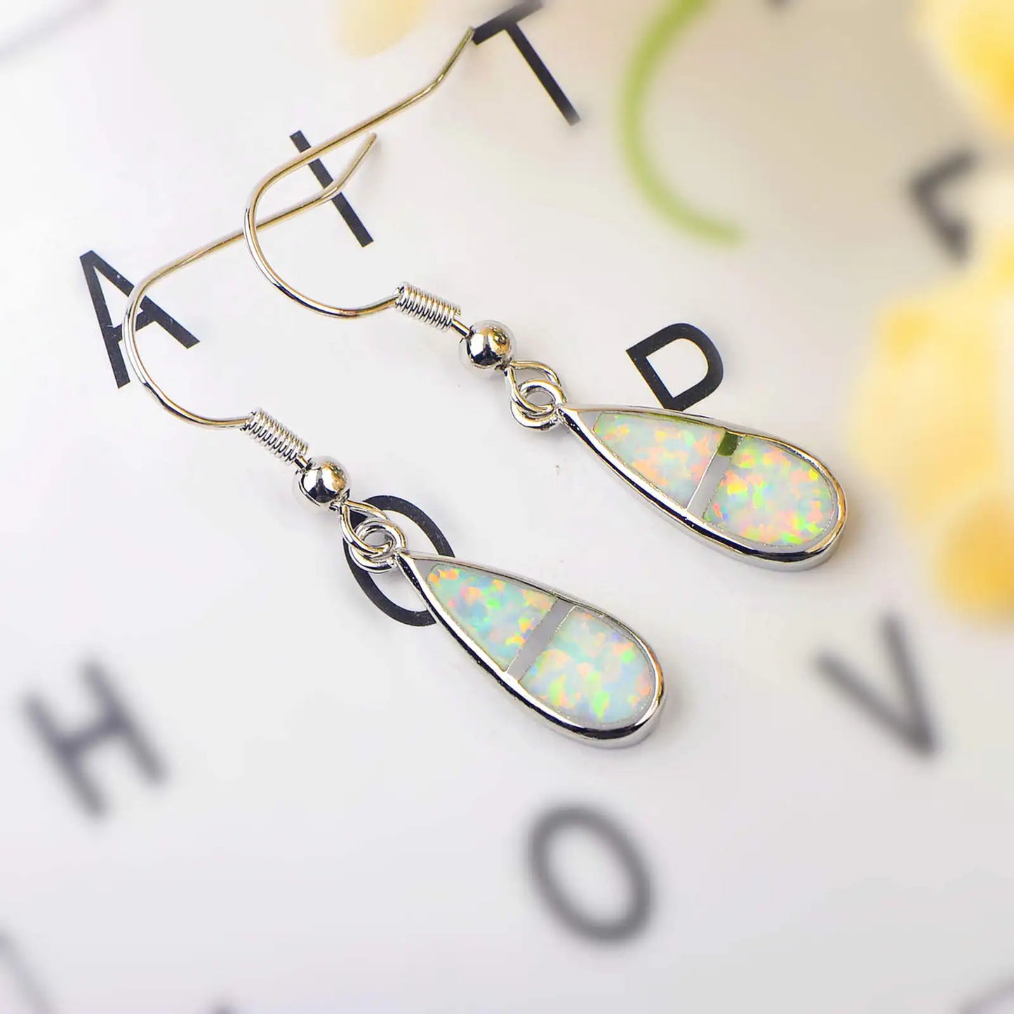TikTok Hot Sale White Opal Studs Must Have for Cute Girls