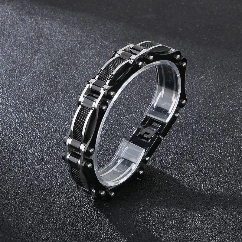 KALEN Stainless Steel Jewelry Fashion Bracelets Bike Chain Links Bracelet Homme for Men