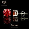 Spot Wholesale Bulk Trendy Fine Jewelry 925 Silver Color Vvs Diamond Moissanite Mossanite Screw Back Stud Earrings for Men Women