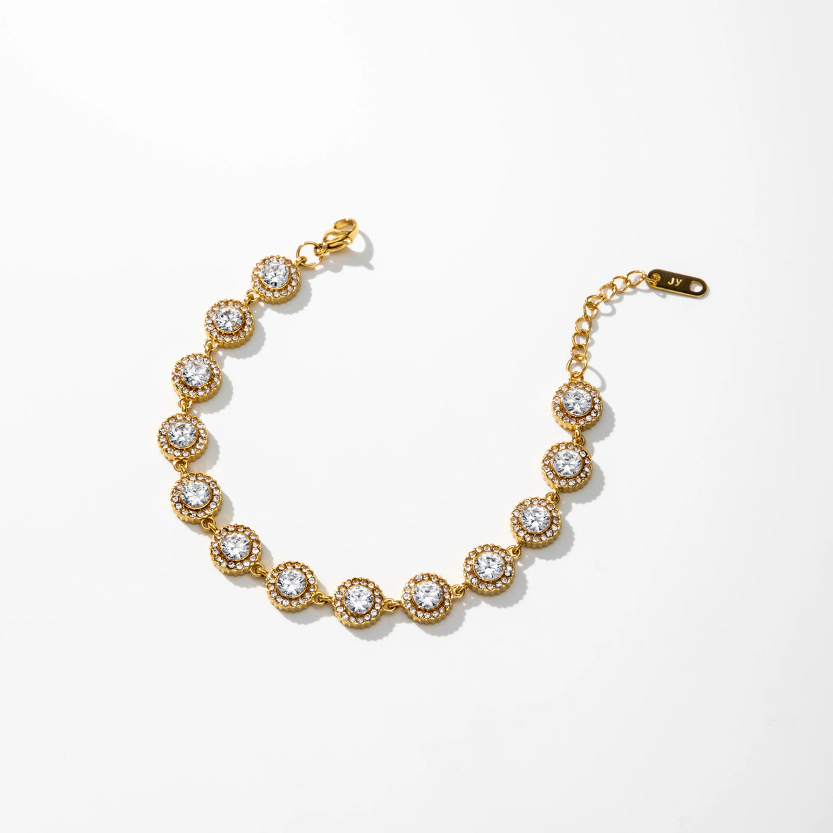 S&S 18K Gold Plated Geometric Zircon Jewellery Set | Necklace & Bracelet | S&S Collection