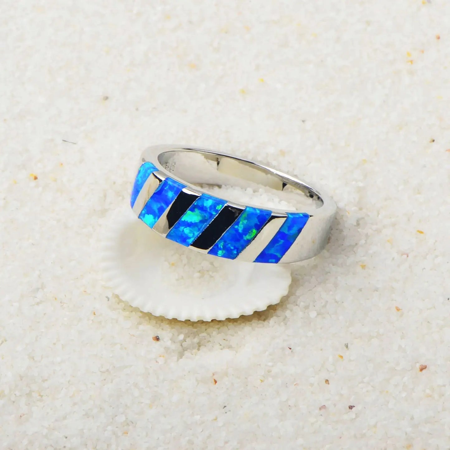 Iridescent Gem Stainless Steel Band | Dainty Daily Wear Jewelry for Women Trendy Style