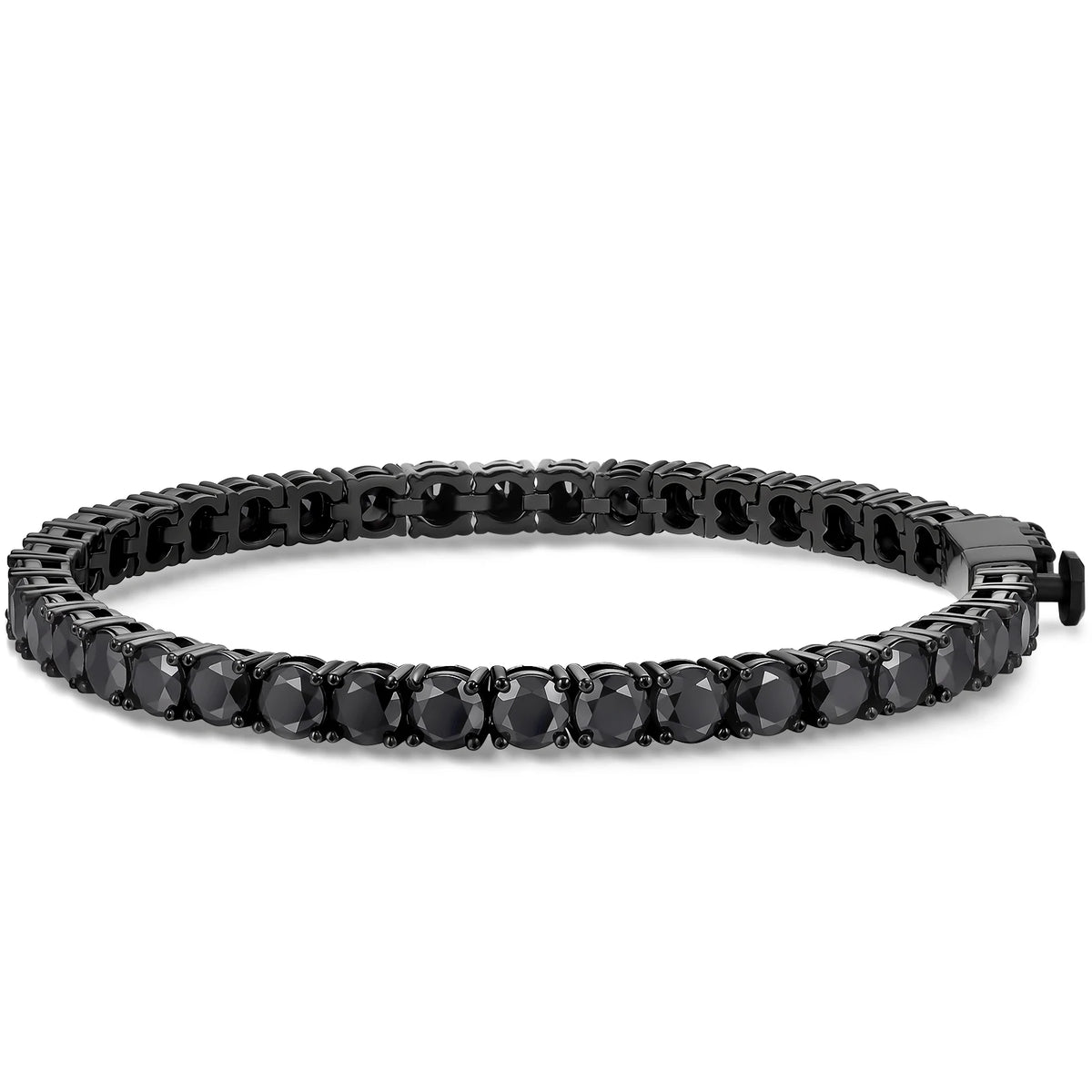 Gioiellieri Vvs Black Moissanite Tennis Bracelet Men 4mm 316l Stainless Steel Pass diamond Tester Hiphop Gra Certified Mossanite Bracelet