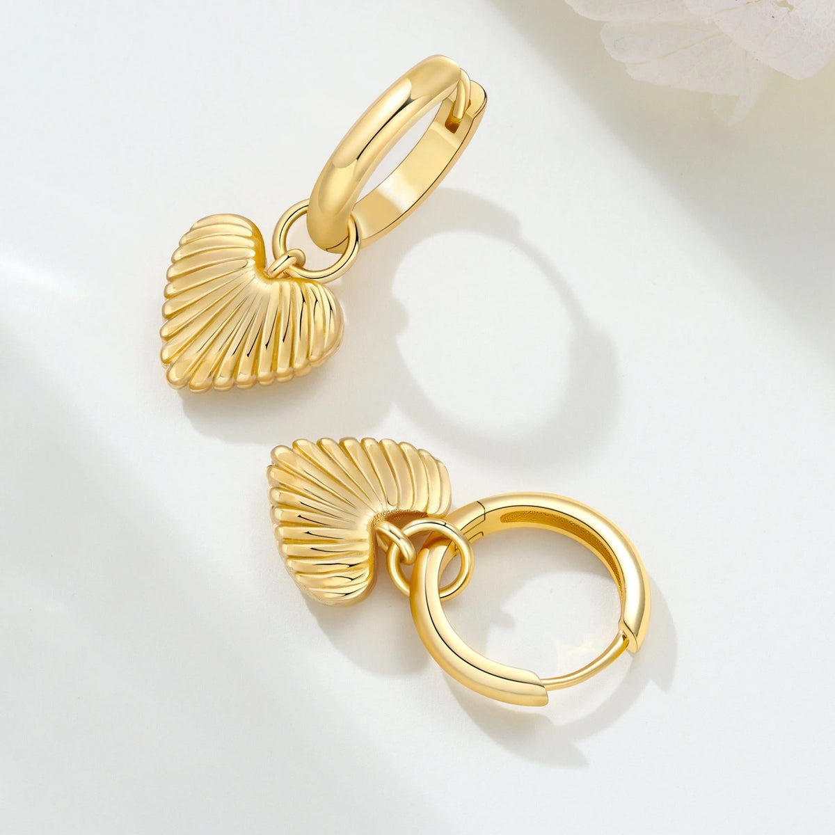 REDheart Fashion Love Heart Copper Silver Plated Drop Earrings Colorful Heart Shape Zircon Hoop Earrings Fine Jewelry for Women