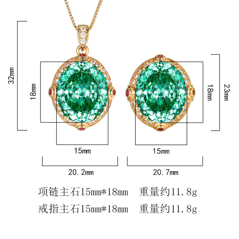 REDheart Fashion Black Gray Egg Rose Gold Texture Gold Plated Wedding Engagement Party Necklace Set Hollow Lines Copper Zircon Open Ring