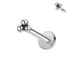 S&S ASTM F136 Titanium Labret Stud | Zircon | 83 Designs | Titanium & Gold