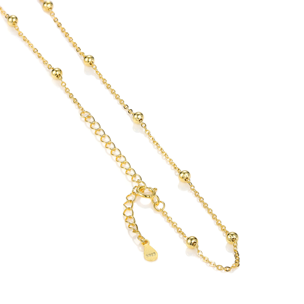 REDheart Custom 925 Sterling Silver Thin Chain Italy Link Adjustable Box Cross Singapore Gold Plated Necklace Fine Jewelry