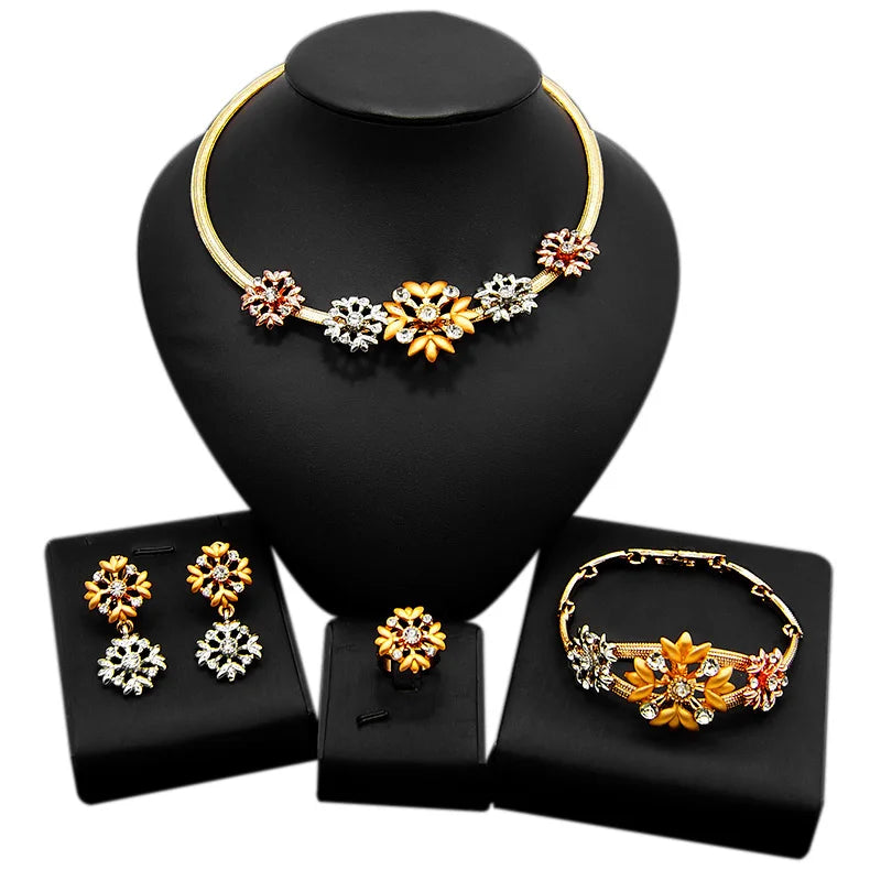 Zhuerrui Mother's Day Gift High Quality 18K Gold-plated I love You MOM Jewelry Set HD20070114