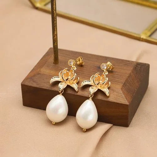 Leaves Natural Shell Earrings Original Design Korean Fashion Luxury Elegant Wedding Jewelry 2026 New in
